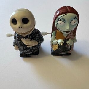 Vintage Nightmare Before Christmas Jack And Sally Windup Toy 2003 Collectable